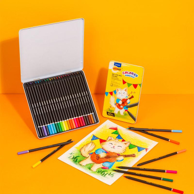 Hộp 12 Bút Chì Gỗ Đen Black Wood Colored Pencils - Colokit CPC-C029