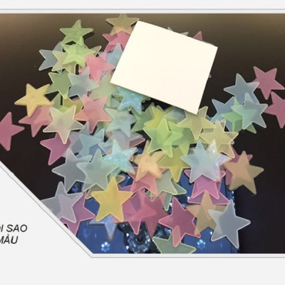Ngôi sao - hoa tuyết dạ quang 3cm - 2 bộ (150 ngôi sao và hoa)