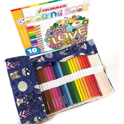 Bộ Bút Chì Màu Roll Up Coloring Set Colormate 11697