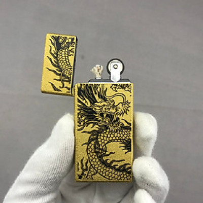 Vỏ Hột Quẹt Bật Lửa Rồng Xăng Thiết kế đẹp độc lạ - Dùng Xăng Bấc Đá Cao Cấp