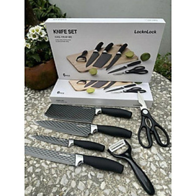 Bộ Dao Nhà Bếp 6 Món Cao Cấp Màu Đen CKK103S6 (cam kết hàng chính hãng, y hình)