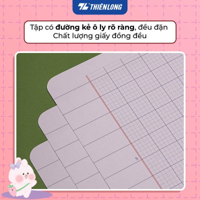 Tập học sinh 48 trang 5 ô ly vuông 2.5mm chấm kẻ 2/3 120gsm NB-120 Thiên Long - Mẫu ngẫu nhiên