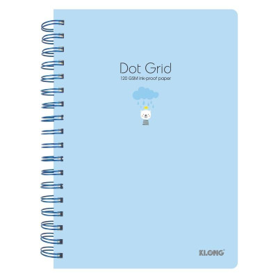 Sổ Dot Grid lò xo kép KLONG B5- 200 trang 120/76; MS: 960