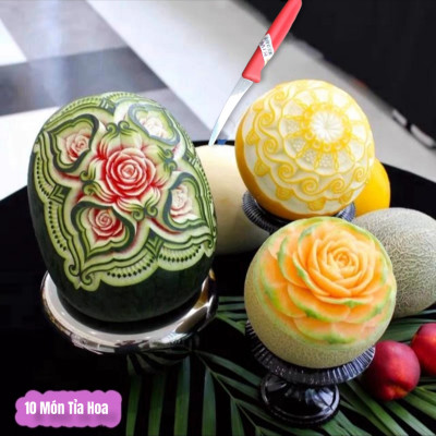  Combo 10 món dụng cụ - dao tỉa hoa quả nghệ thuật cao cấp