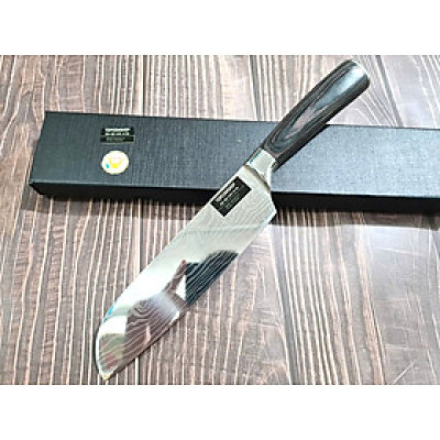 DAO - DAO BẾP NHẬT BẢN SANTOKU THÉP DAMASCUS MÃ A13 DT116 nt topcomshop vn