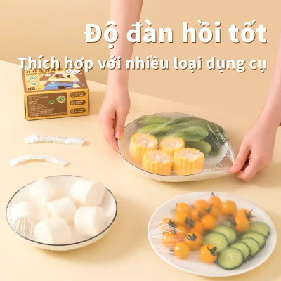 Hộp 100 Túi Màng Bọc Thực Phẩm Thế Hệ Mới Rút Tiện Lợi, Túi Bọc Thực Phẩm PE Siêu Dai Có Nắp Đậy Kín Chống Bụi - HÀNG CHÍNH HÃNG MINIIN