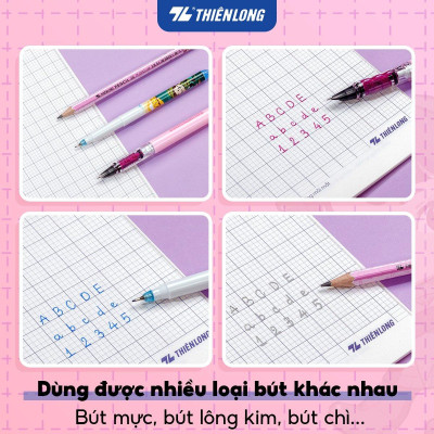 Tập học sinh 48 trang 5 ô ly vuông 2.5mm chấm kẻ 2/3 120gsm NB-120 Thiên Long - Mẫu ngẫu nhiên