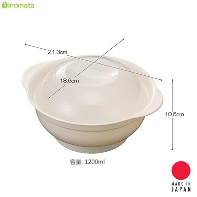 Combo bát tô dùng trong lò vi sóng 1200ml + set 3 miếng mút rửa xoong nồi, ấm chảo - made in Japan