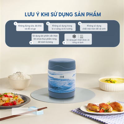 Hộp cơm giữ nhiệt cho bé Lebenlang LBL3032, cà men chất liệu inox304, dung tích 300ml, thiết kế nhỏ gọn - hàng chính hãng