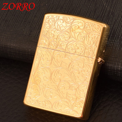 Vỏ Hột Quẹt Bật Lửa Xăng Đá Zorro Z92067 Thiết Kế Đẹp Độc Lạ - Dùng Xăng Bấc Đá Cao Cấp