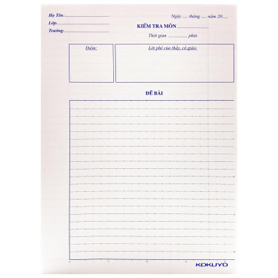 Giấy Kiểm Tra Campus - Kẻ Ngang Có Chấm - TP-BSS70G-30 - 20 Tờ/Túi