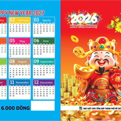 Bộ Combo 10 Lịch Túi Năm 2026 - Bính Ngọ