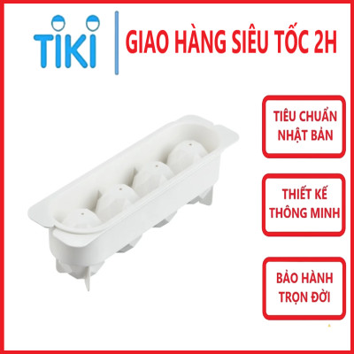 Khay làm đá có kèm hộp đựng và nắp khử mùi, tủ lạnh đủ loại viên tròn kari inochi