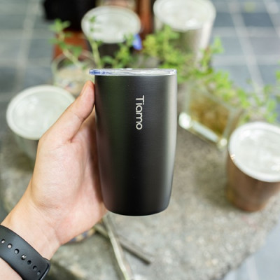 Ly cà phê trà inox phủ sứ chân không Tiamo 250ml