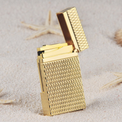 Vỏ Hột Quẹt Bật Lửa Gas Đá S.T Upon D69V Thiết Kế Họa Tiết Vân Kim Cương Mini Độc Đáo - Dùng Gas Đá Cao Cấp