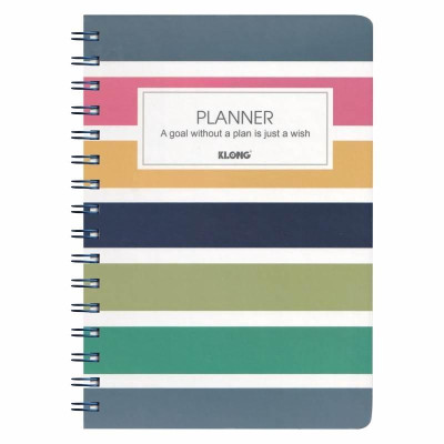 Sổ kế hoạch lò xo kép Planner KLONG A5 200 trang 72,4/76; MS: 945