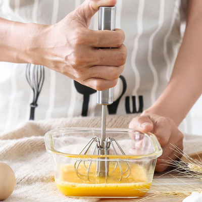 Cây Đánh Trứng Inox Có Trục Xoay Tự Động Nhỏ Gọn Tiện Dụng