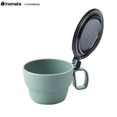 Cốc uống nước Inomata có nắp đậy an toàn giúp giữ gìn vệ sinh cốc & đồ uống bên trong - nội địa Nhật Bản