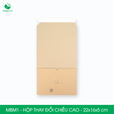 MBM1 - 22x16x5cm - Combo 20 Hộp carton thay đổi chiều cao - Thùng carton đóng hàng