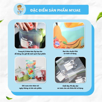 Túi Zip Đựng Thực Phẩm MyJae size S (20 cái)