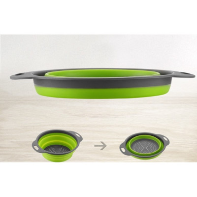 Combo 2 rổ đựng có thể gấp gọn (rổ lớn 29*24*9,3cm, rổ nhỏ 24,5*20*8,5cm) - màu giao ngẫu nhiên