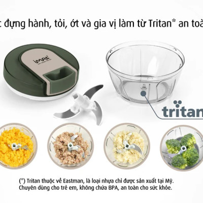 Cối xay tỏi ớt kéo tay iMat