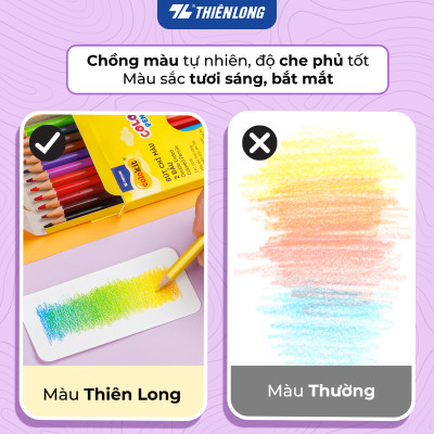 Bút chì 12/24 màu hai đầu - Double Ended Colored Pencils - Thiên Long Colokit