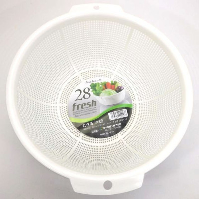 Rổ nhựa tròn Sanada Seiko φ28cm, dùng để chứa/ đựng các loại thực phẩm như rau, củ, trái cây - nội địa Nhật Bản 