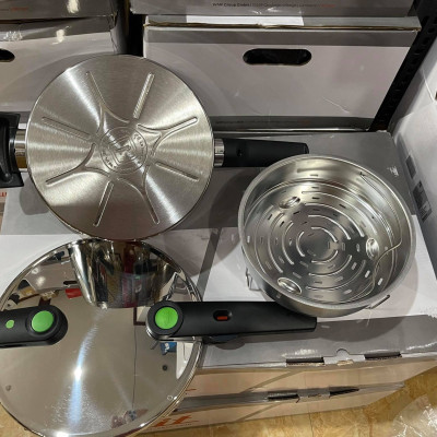 NỒI ÁP SUẤT FISSLER VITAQUICK GREEN 6L KÈM XỬNG HẤP Hàng Chính hãng