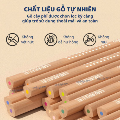 Bút chì màu vẽ tranh cao cấp mideer Vibrant Colored Pencil  24/36/48 màu,Chì vẽ chuyên nghiệp, thiết kế, phác họa cho bé