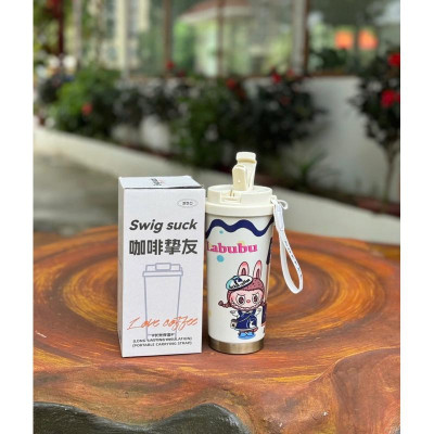 Ly Giữ Nhiệt, Cốc Giữ Nhiệt 600ml Hình Labubu Siêu Hot