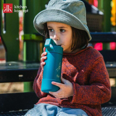 Bình nước giữ nhiệt trẻ em MiiR kèm ống hút chống tràn đế bọc silicone chống trầy thương hiệu Mỹ nhập khẩu chính hãng