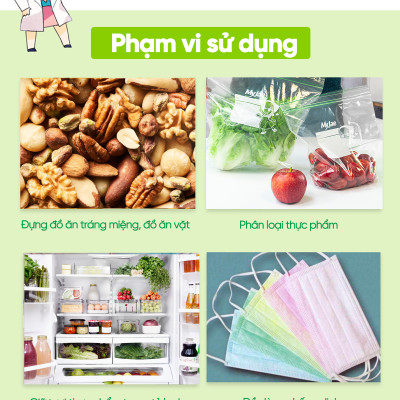 Túi zip Myjae hai đường kéo tự huỷ sinh học (XL)