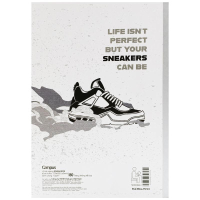 Vở Sneaker B5 Kẻ Ngang 80 Trang ĐL 70g/m2 - Campus NB-BSNK80 (Mẫu Sản Phẩm Giao Ngẫu Nhiên)