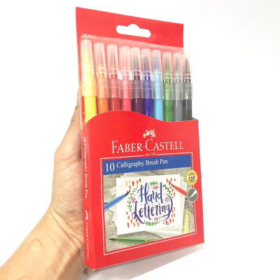 Bút Thư Pháp 10 Màu Calligraphy Đầu Cọ - Faber-Castell
