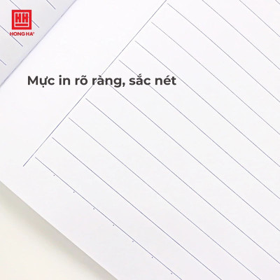 Vở kẻ ngang Hồng Hà 200 trang - Gáy vuông ép keo - GenZ 1101 định lượng 58 gm2 (Giấy mỏng) độ sáng 90-92 ISO, Khổ vở 180 x 252 mm (Giao bìa ngẫu nhiên)