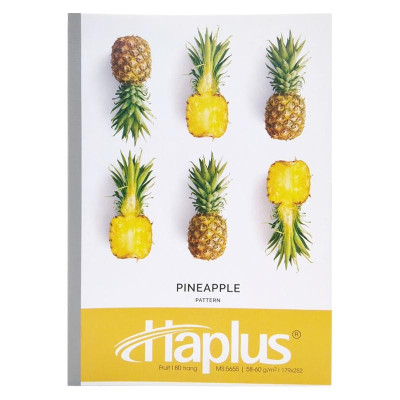 Combo 5 Tập Fruit Kẻ Ngang 80 Trang ĐL 58-60g/m2 - Haplus 5655 (Mẫu Màu Giao Ngẫu Nhiên)
