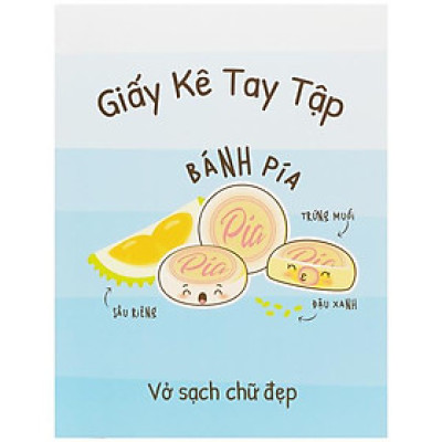 Giấy Kê Tay Tập Bánh Việt - The Sun - Bánh Pía - Màu Xanh Dương