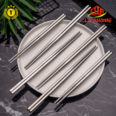 Set 5 Đôi Đũa Inox 304 Cao Cấp Phong Cách Hàn Quốc - Hàng Chính Hãng