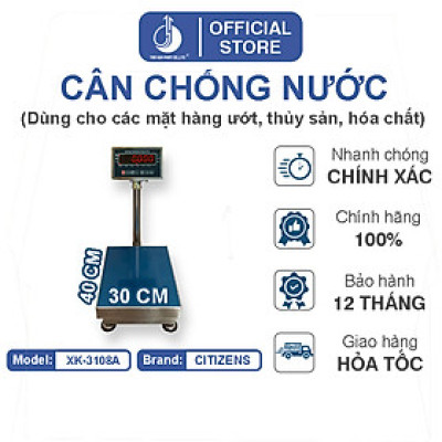 Cân Điện Tử Chống Nước XK3108A - Mặt Bàn Cân Inox 300X400MM