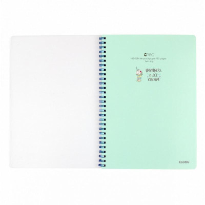 Vở Caro lò xo kép bìa nhựa 2 mặt B5 80 trang 100/76; MS: 574