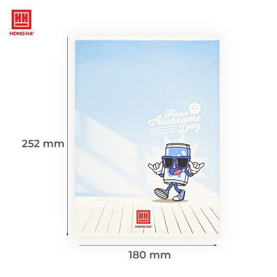 Vở kẻ ngang Hồng Hà 120 trang - May gáy - Studh Moka 1461 định lượng 70 m2 độ sáng 90-92 ISO Khổ vở 180 x 252 mm (Giao bìa ngẫu nhiên)