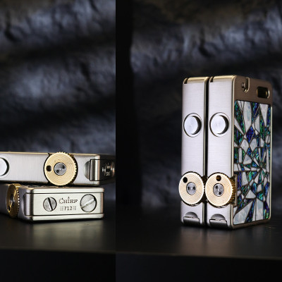 Hột Quẹt Bật Lửa Xăng Đá Chief CF721-BG Mở Nắp Đánh Lửa Tự Động Khảm Xà Cừ Độc Đáo Lạ Mắt