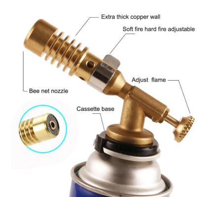 [Hàng Chính Hãng]Khò Ga Mini Flame Gun Japan 1300 Độ Bằng Đồng Nguyên Khối - Khò đầu nhôm bật lửa tự động, khò đồng phải mồi lửa