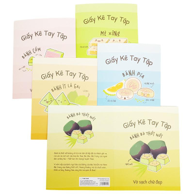 Giấy Kê Tay Tập Bánh Việt - The Sun - Bánh Cốm - Màu Đỏ