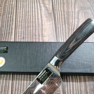 DAO - DAO BẾP NHẬT BẢN SANTOKU THÉP DAMASCUS MÃ A13 DT116 nt topcomshop vn