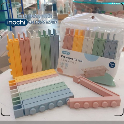 [Combo 10] Kẹp miệng túi thực phẩm YOKO bảo quản thực phẩm, bảo quản đồ ăn, tránh ẩm mốc, chất liệu nhựa PP chống giòn gãy - Hàng Inochi an toàn tiêu chuẩn Nhật