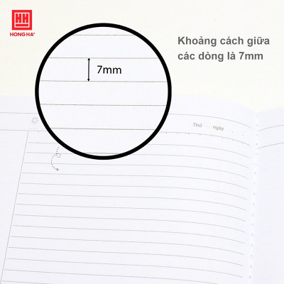 Vở kẻ ngang Hồng Hà 120 trang - May gáy - Studh Moka 1461 định lượng 70 m2 độ sáng 90-92 ISO Khổ vở 180 x 252 mm (Giao bìa ngẫu nhiên)