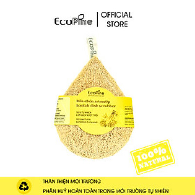 Miếng rửa chén xơ mướp ECOPINE hình giọt nước size S