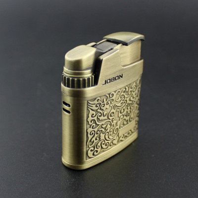 Vỏ Hột Quẹt Bật Lửa Gas Jobon ZB-318 Thiết Kế Đẹp Độc Lạ Họa Tiết Hoa Văn Cổ Sang Trọng - Dùng Gas Đá Cao Cấp